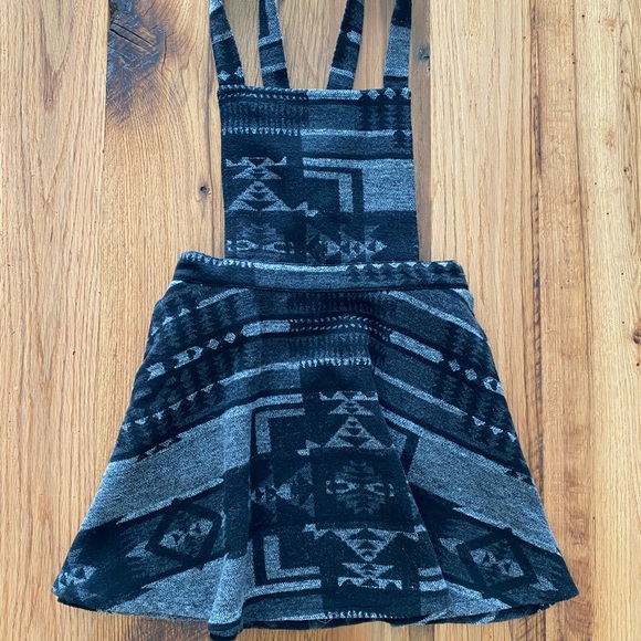 Black and Gray Overalls Dress - Picture 2 of 10